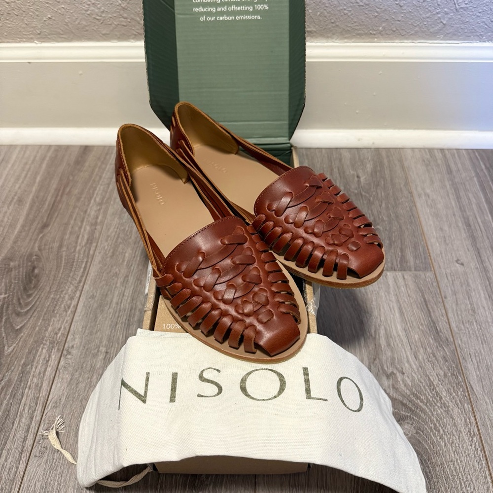 Nisolo Women's Huarache - Brandy size 6.5